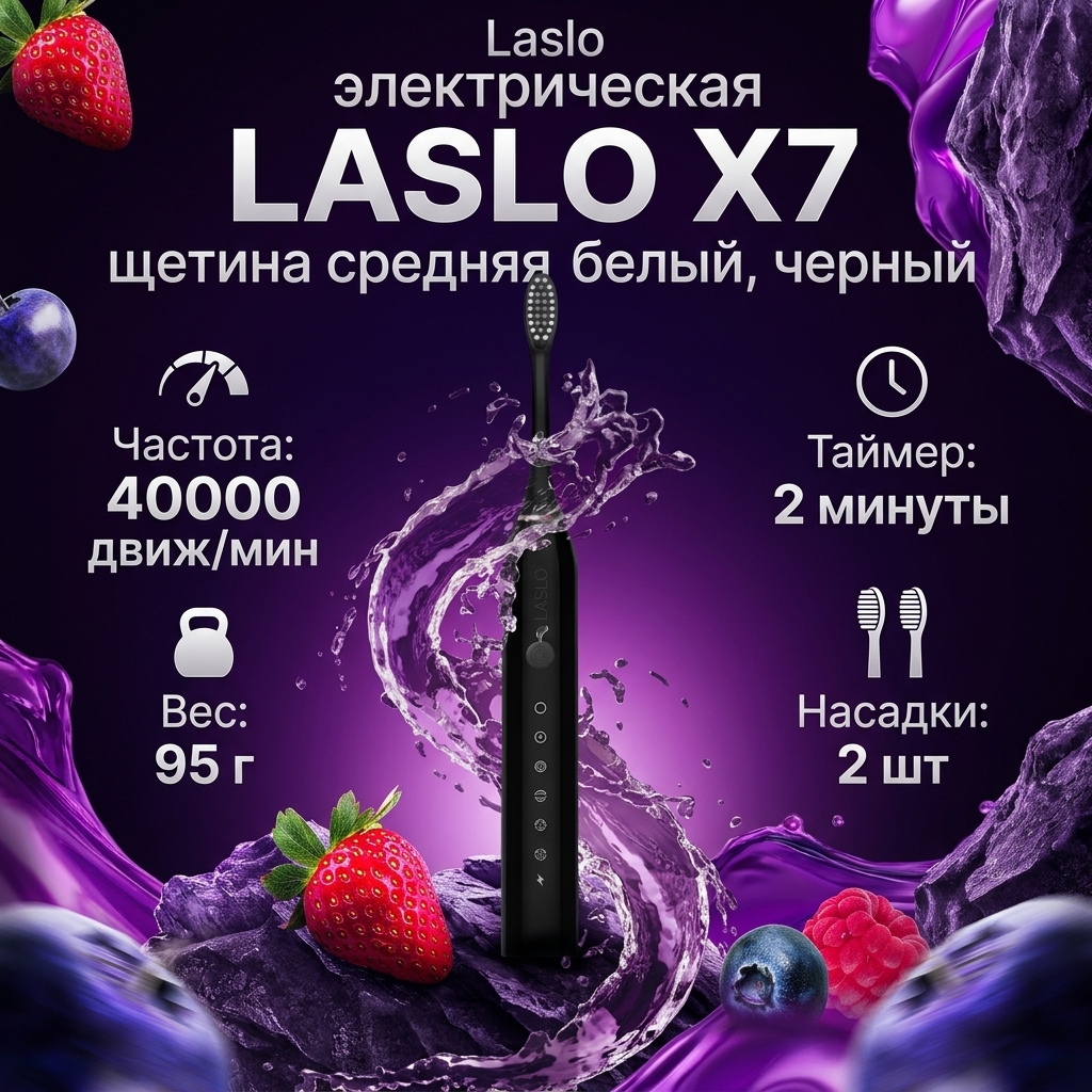 AI инфографика — зубная щётка Laslo X7